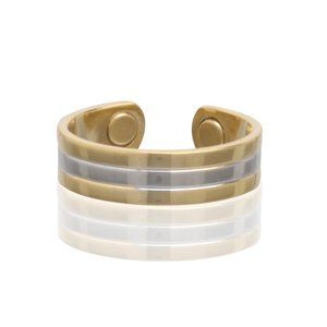 Magnetic Two Tone Ring - Adjustable Men's Women's Energy Therapy Fashion Ring